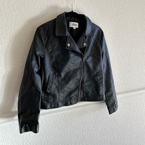 BB Dakota Steve Madden Faux Leather Moto Jacket Size Large